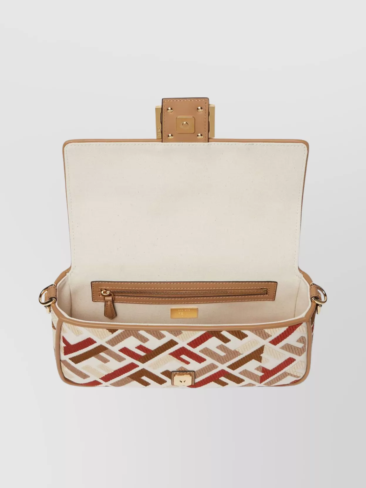 Fendi Canvas Baguette Bag Multicolored Thread Design