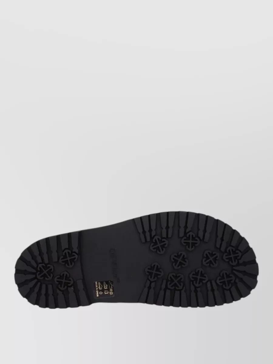 Off-White Fabric Cross Strap Sandals