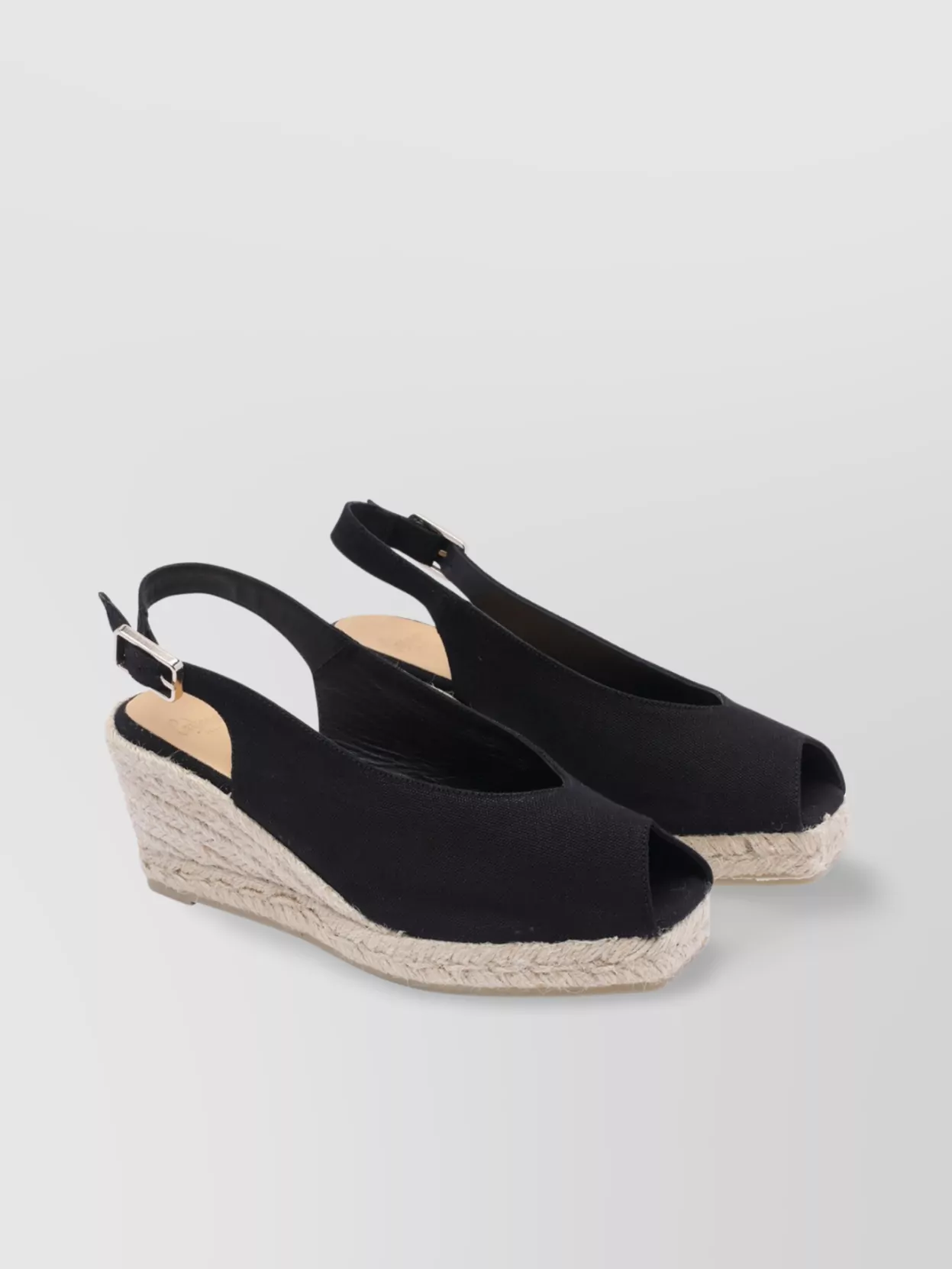 Shop Castaã±er Round Toe Wedge Heel Sandals