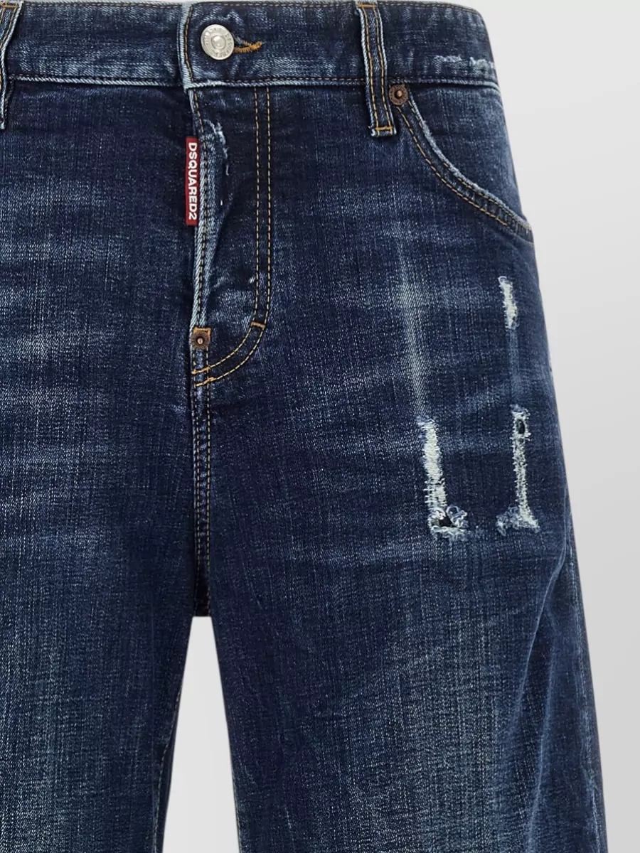 Dsquared2 Destroyed Wide-Leg Jeans