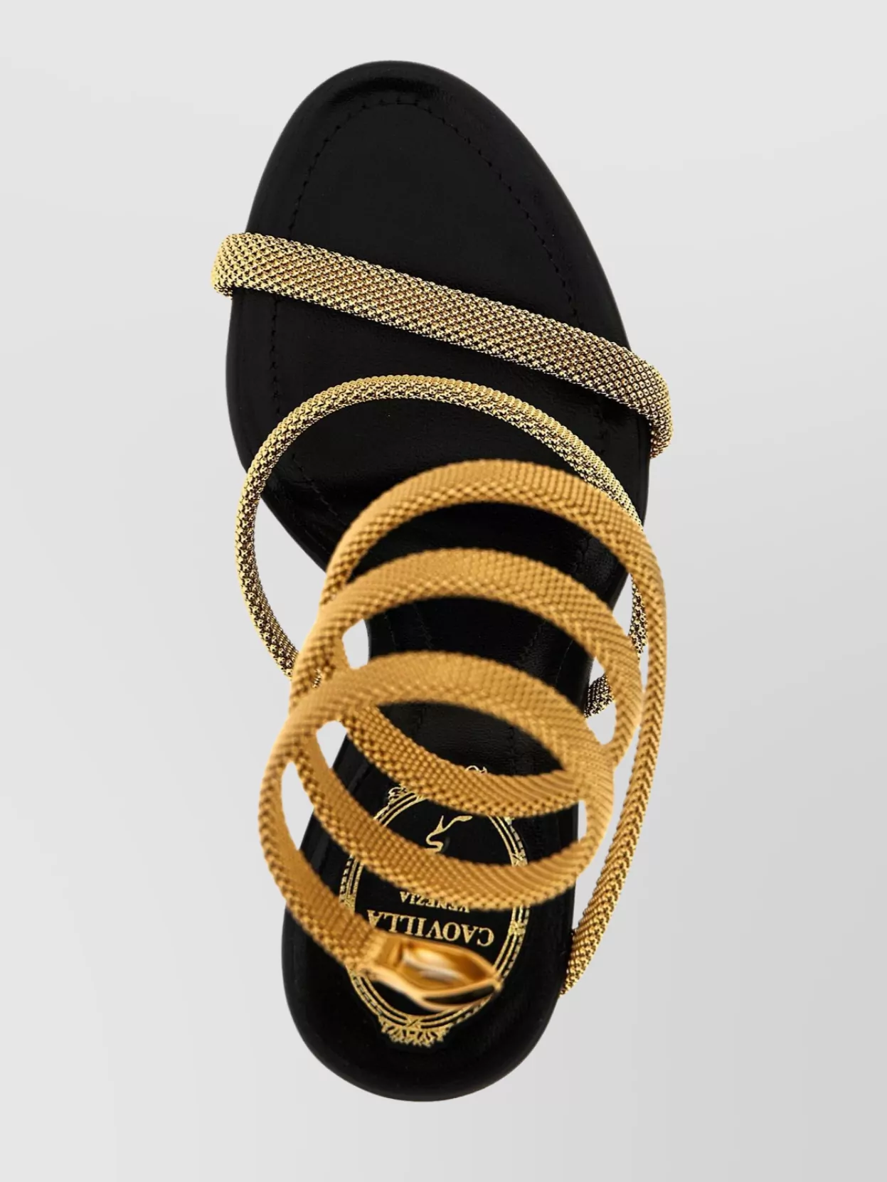 Rene Caovilla 'Golden Cleo' Spiral Strap Sandals