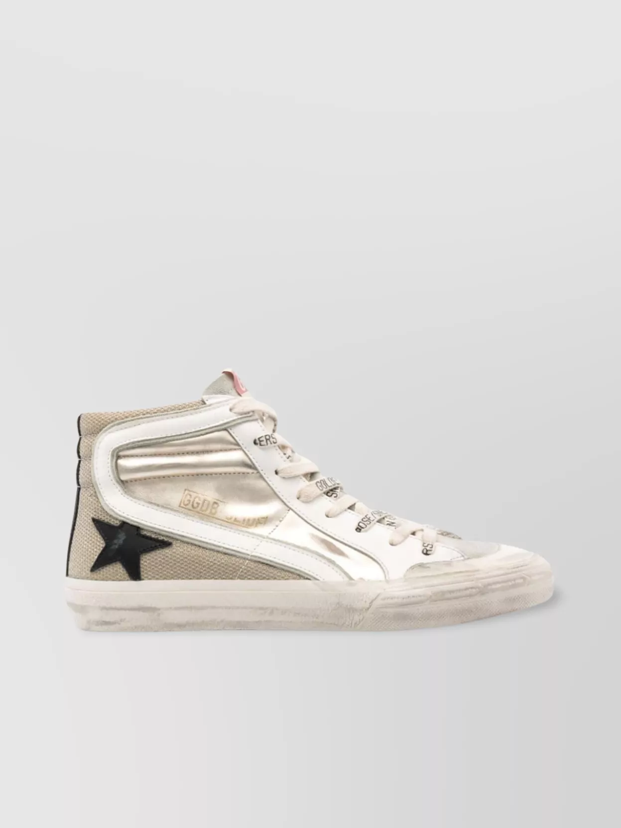 Shop Golden Goose High-top Leather Slide Sneakers In White