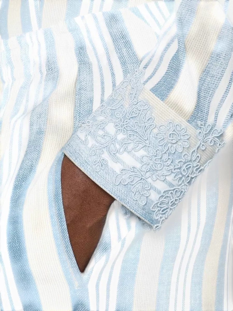 Ermanno Scervino Striped Shirt Long Sleeves Pointed Collar