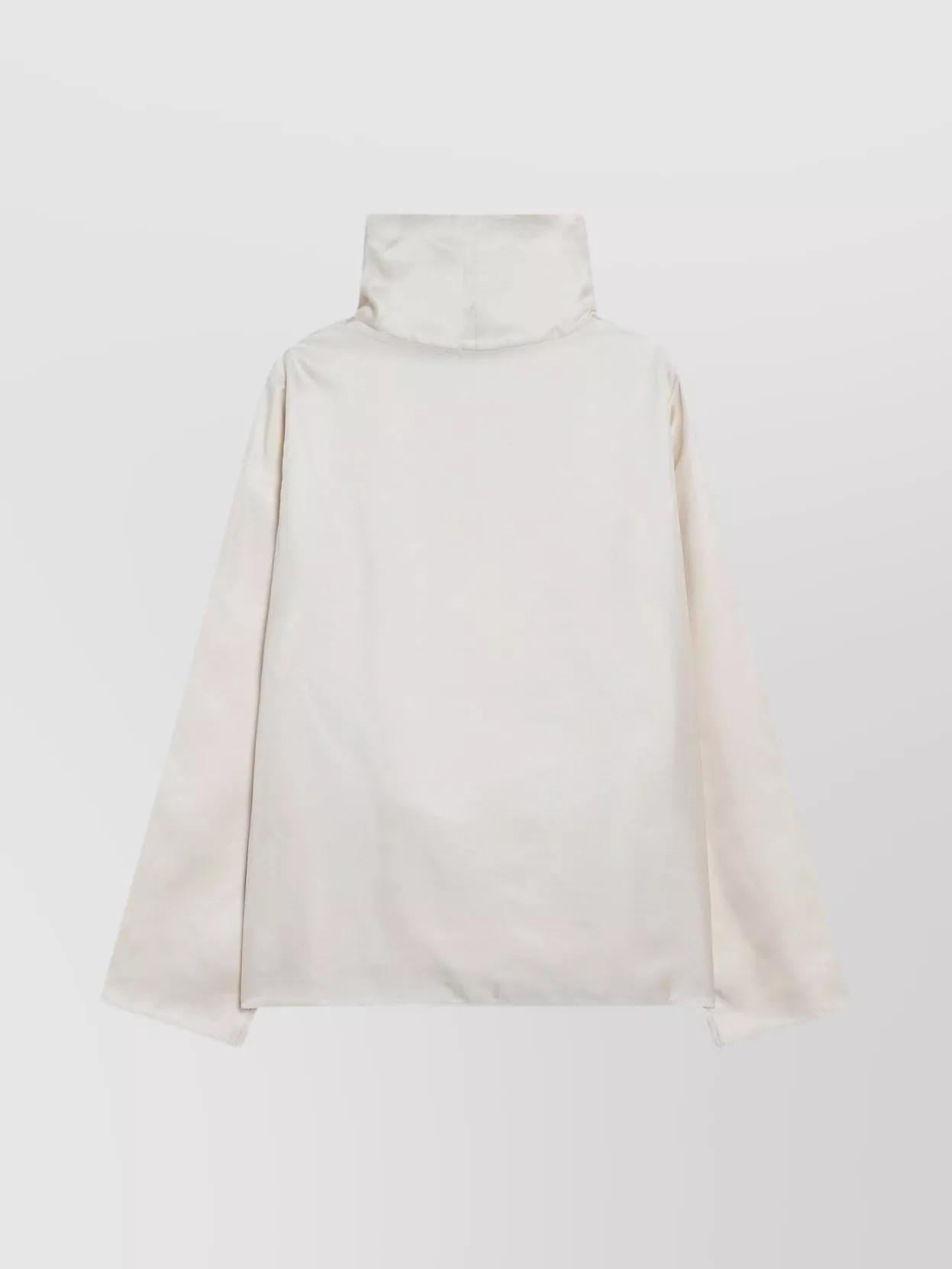 Loulou Studio Silk Blouse With Drawstring And Long Sleeves In White