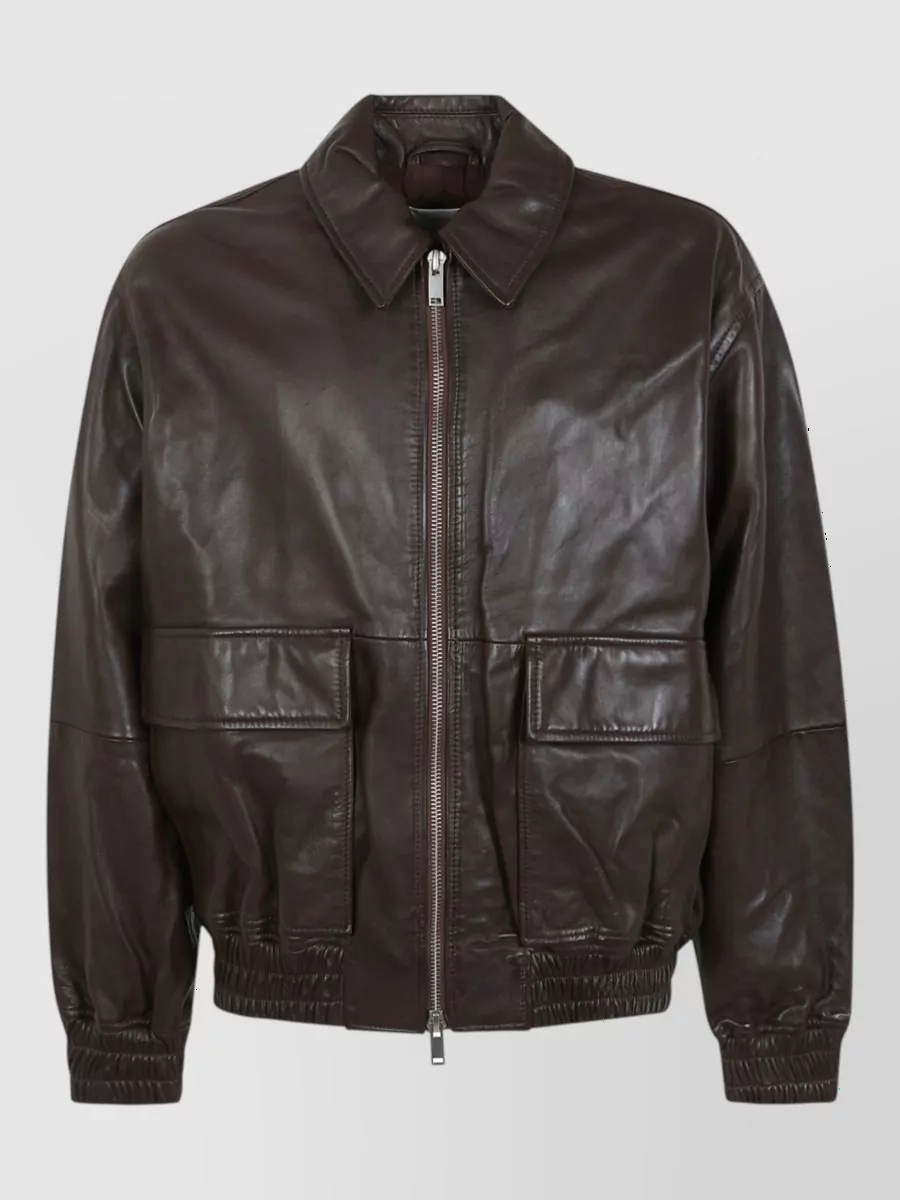 Studio Nicholson lamb leather bomber jacket