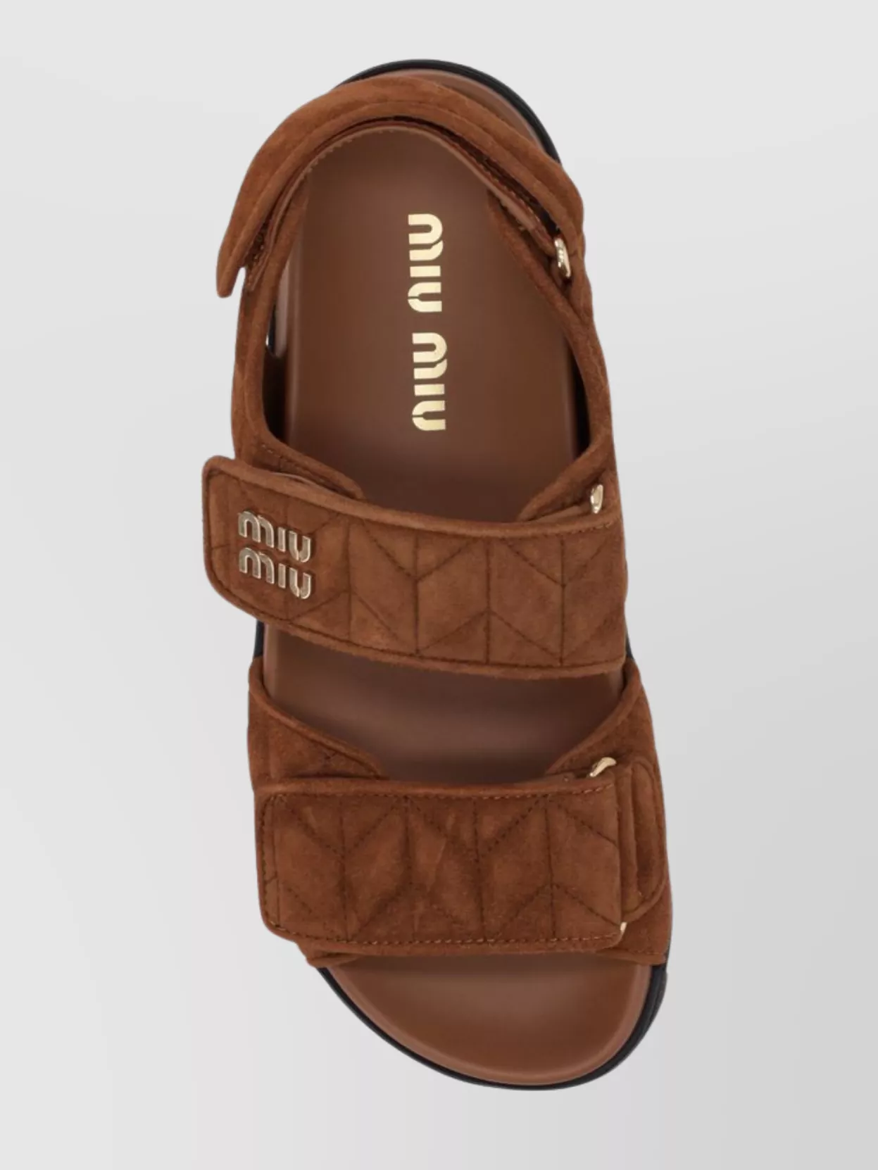 Miu Miu Quilted Open Toe Sandals With Rubber Sole