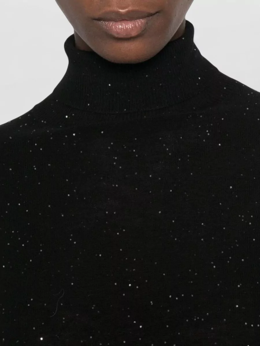 Fabiana Filippi Wool Sequin Turtleneck Sweater