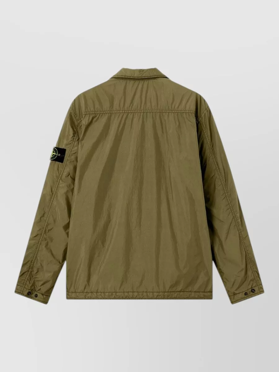Stone Island Padded Nylon Shirt Jacket Long Sleeves