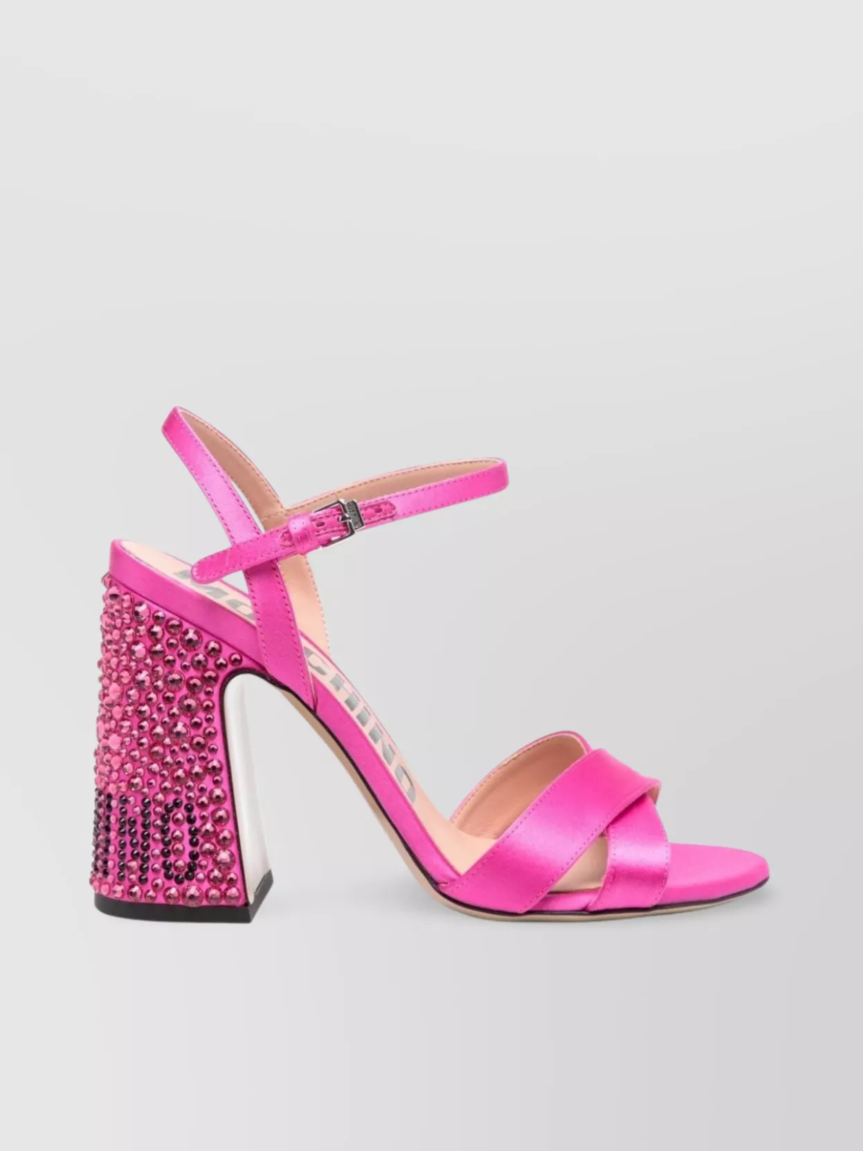 Moschino 105mm Crystal-embellished Sandals In Pink