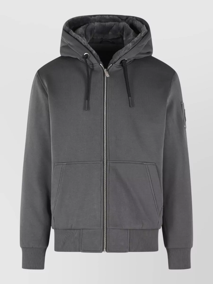 Moose Knuckles cotton-blend hooded zip sweatshirt
