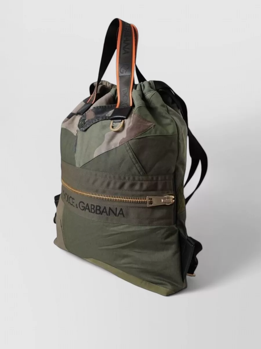 Dolce&Gabbana Cotton Camouflage Patchwork Backpack