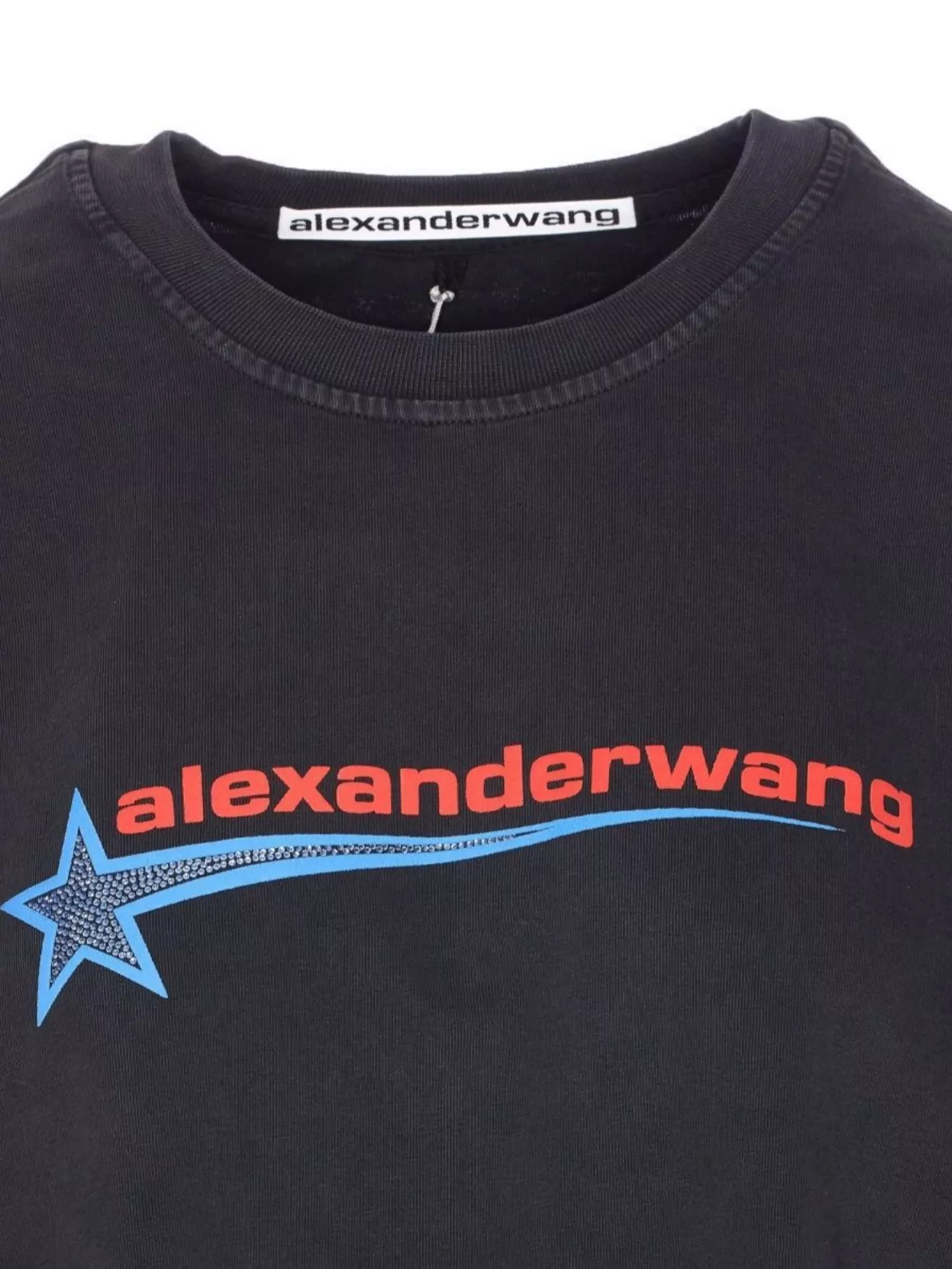Alexander Wang Logo Print Crewneck Short Sleeve Top
