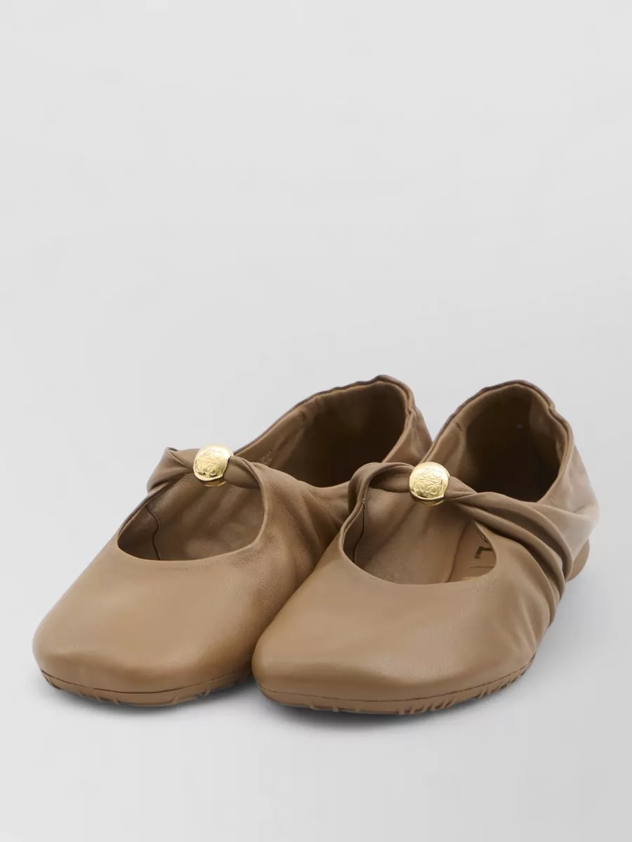 Loewe Leather Ballerina Flats