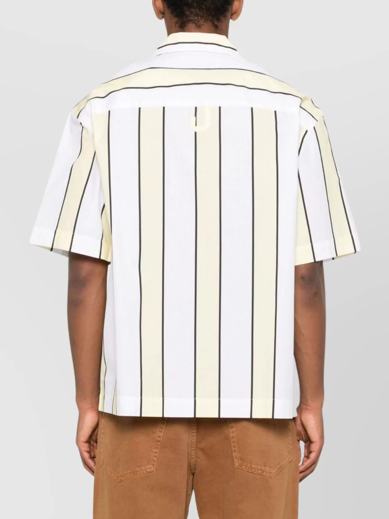 Jacquemus Jean Striped Camp Collar Shirt