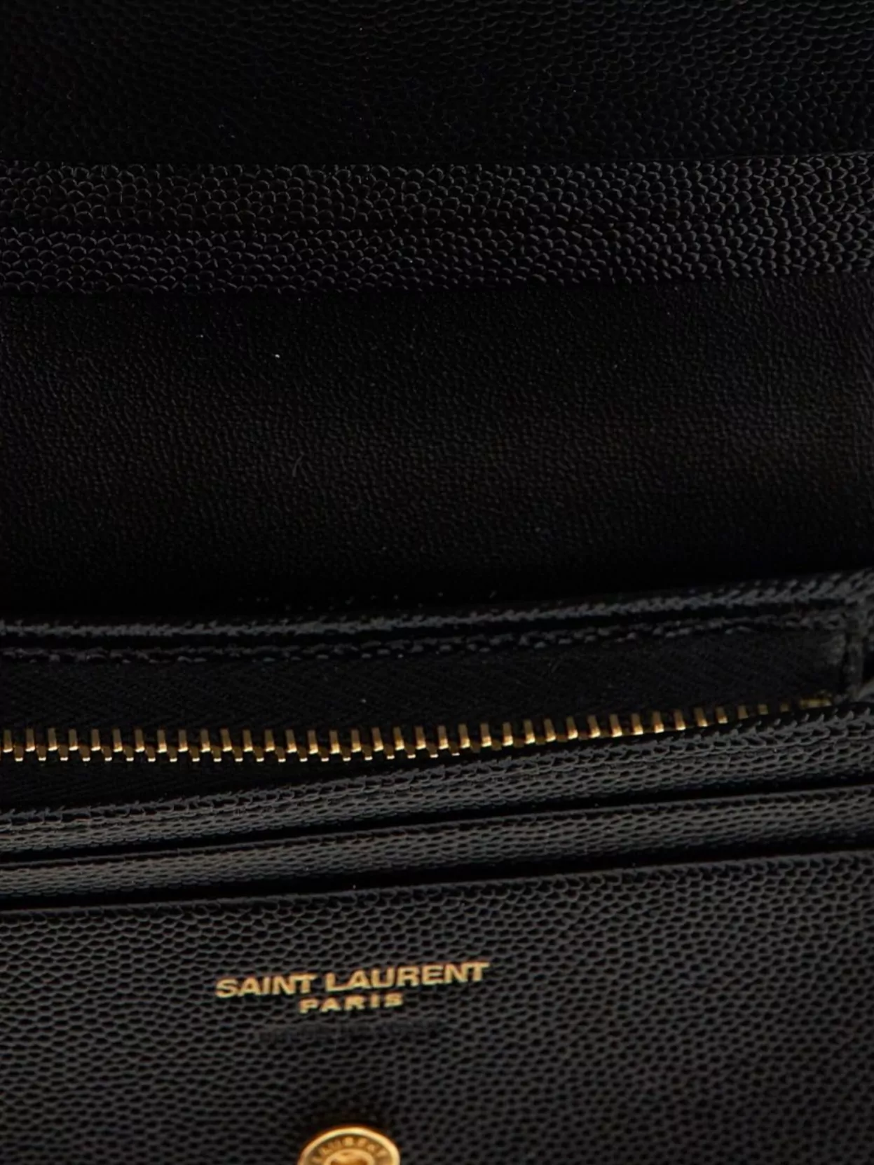 Saint Laurent Chevron Pattern Monogram Wallet