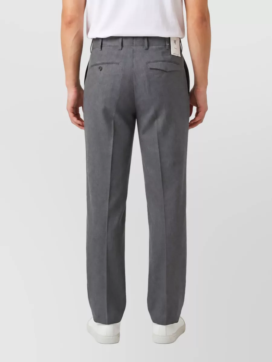 Pt Torino Herringbone Mid-Rise Relaxed-Leg Tailored Trousers