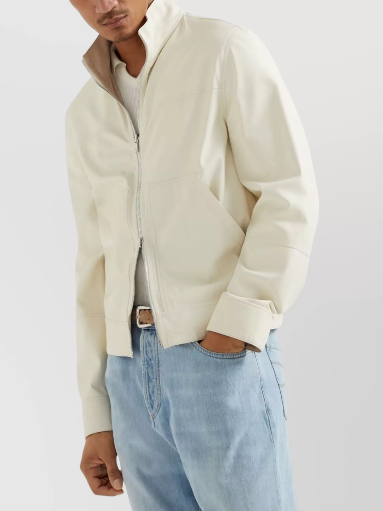 Brunello Cucinelli Reversible Bomber Jacket Leather