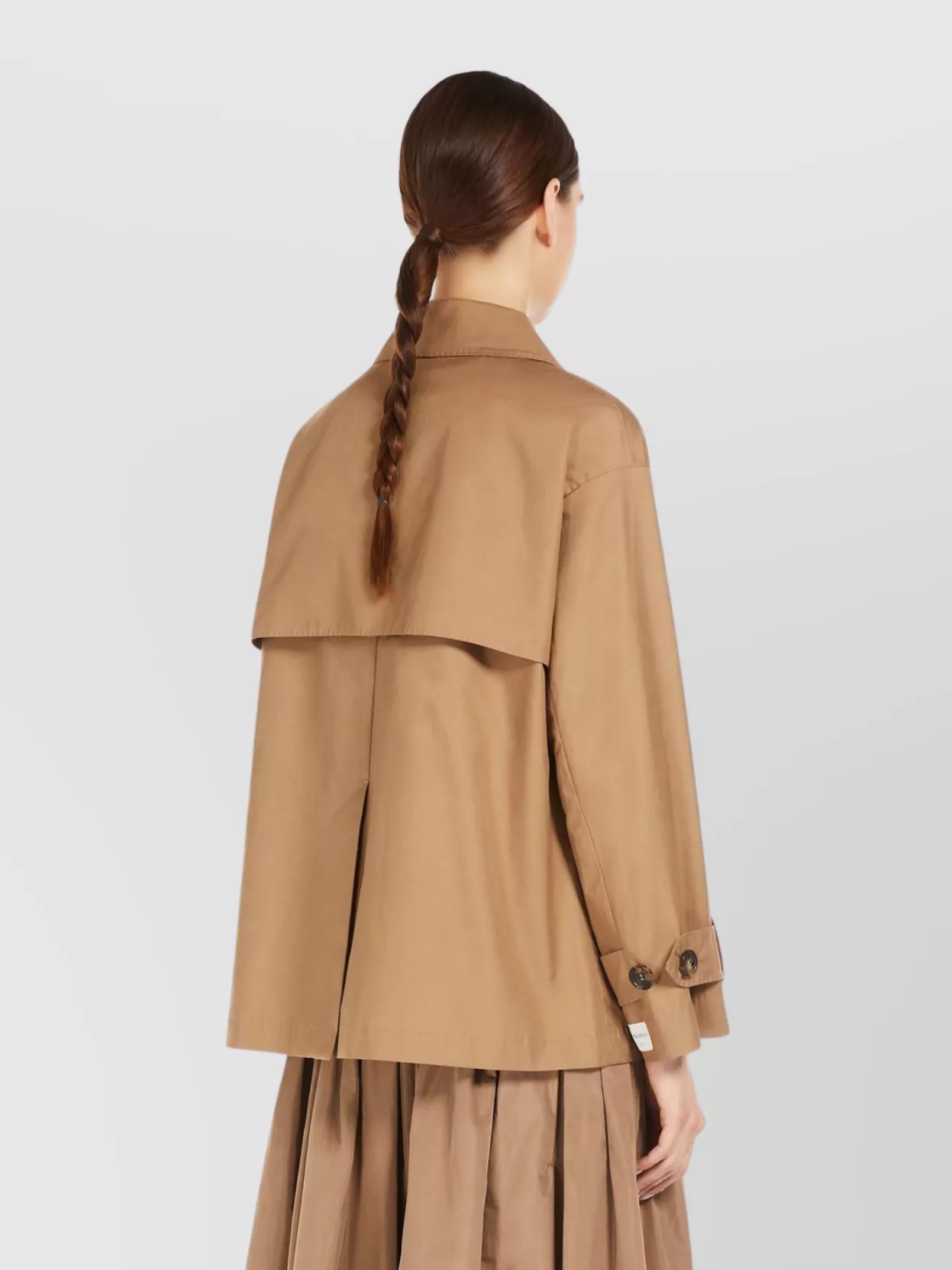 Max Mara Short Twill Trench Coat Water-Repellent