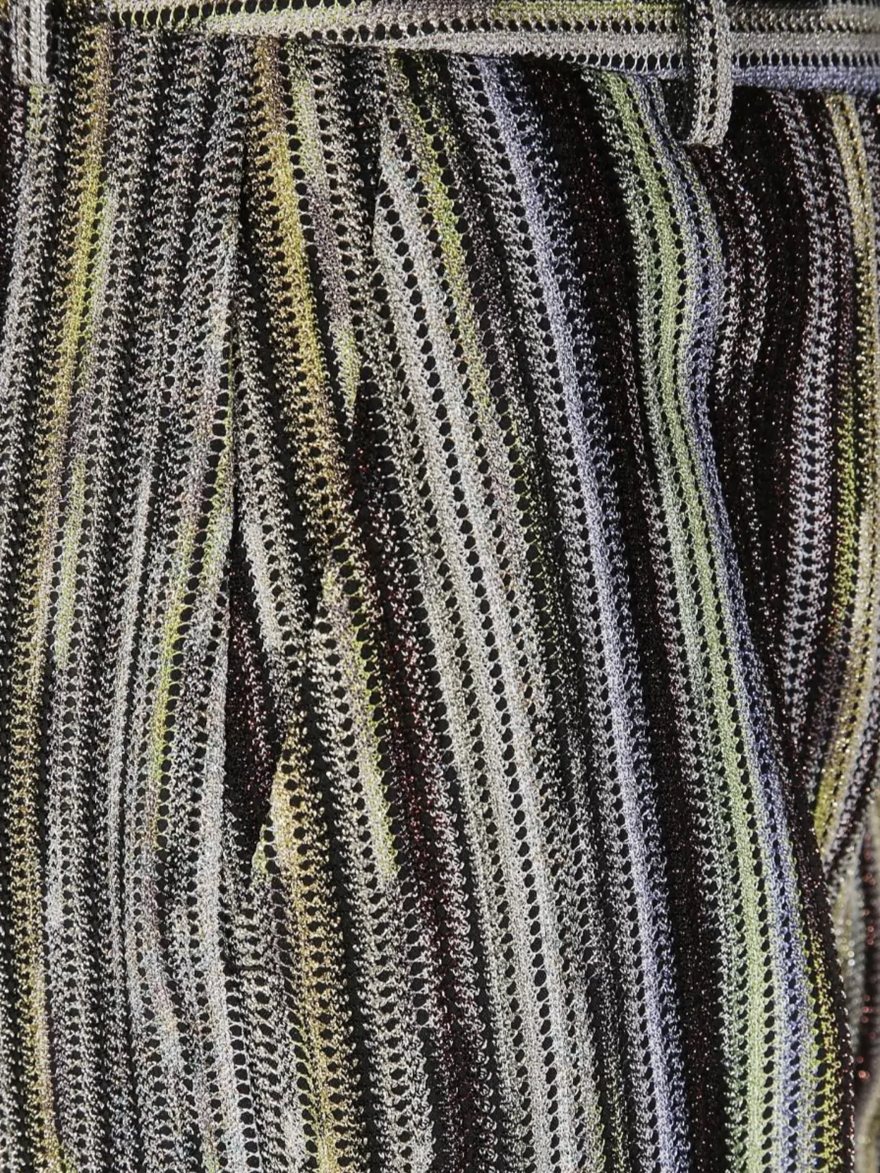 Missoni Striped Pattern Straight Leg Trousers With Belt Loops