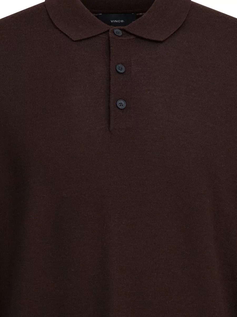 Vince Merino Wool Polo Jumper