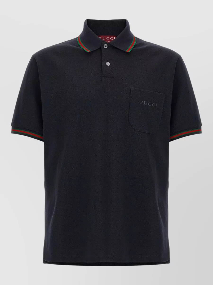 Gucci cotton piqué short-sleeve polo shirt