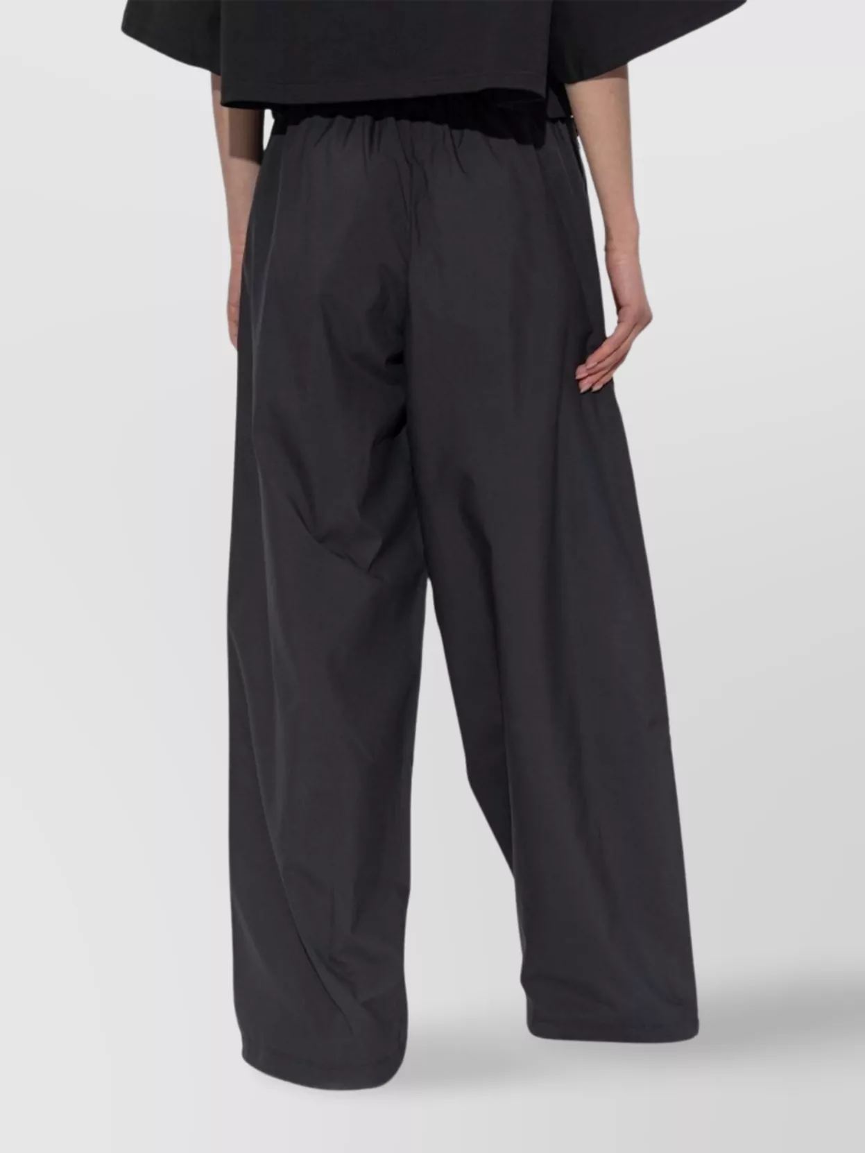 Adidas Originals Zipper Elastic Waist Sporty Trousers In Black