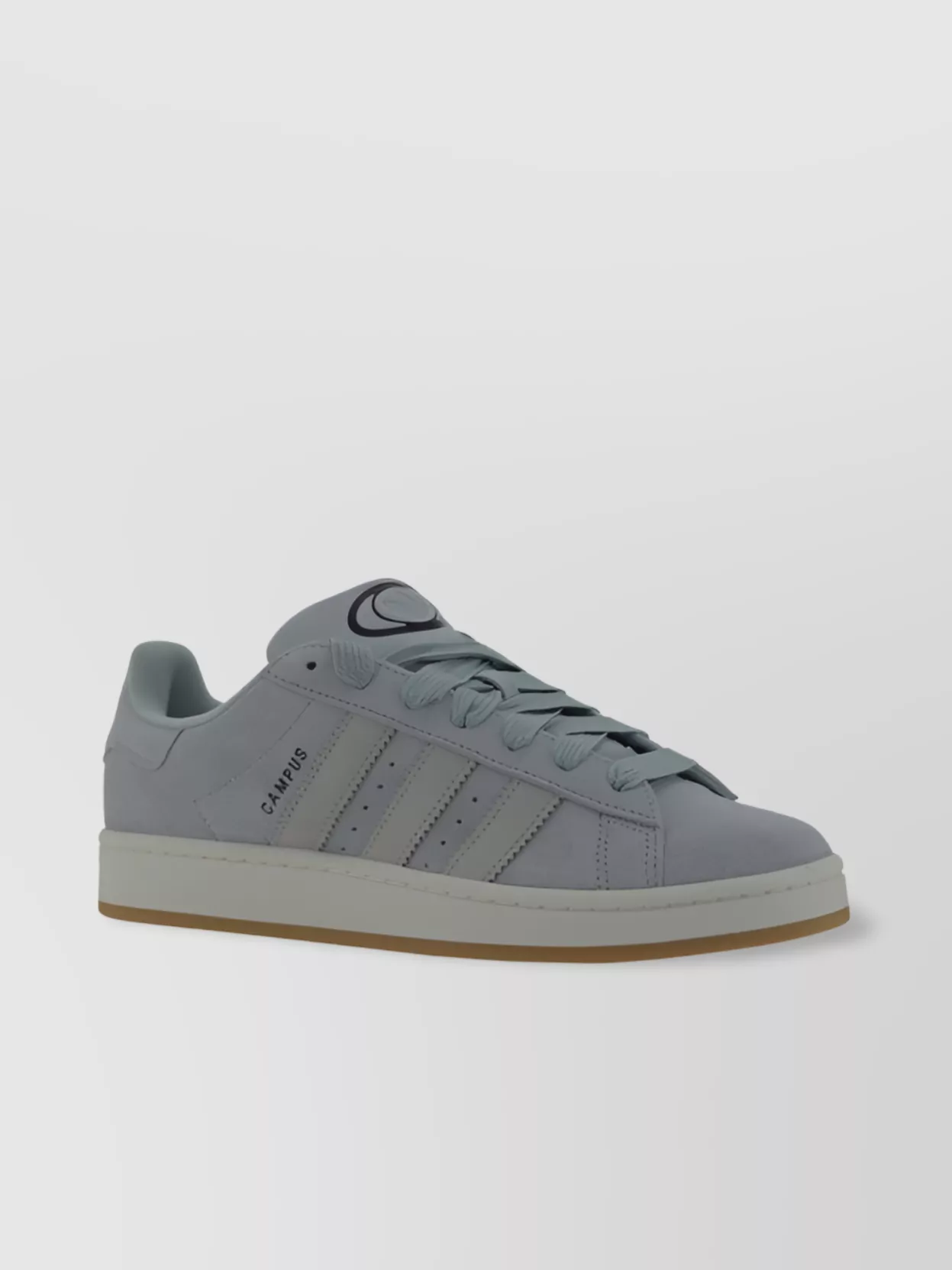 Adidas Originals Padded Suede Sneakers With Oblique Bands In Gray