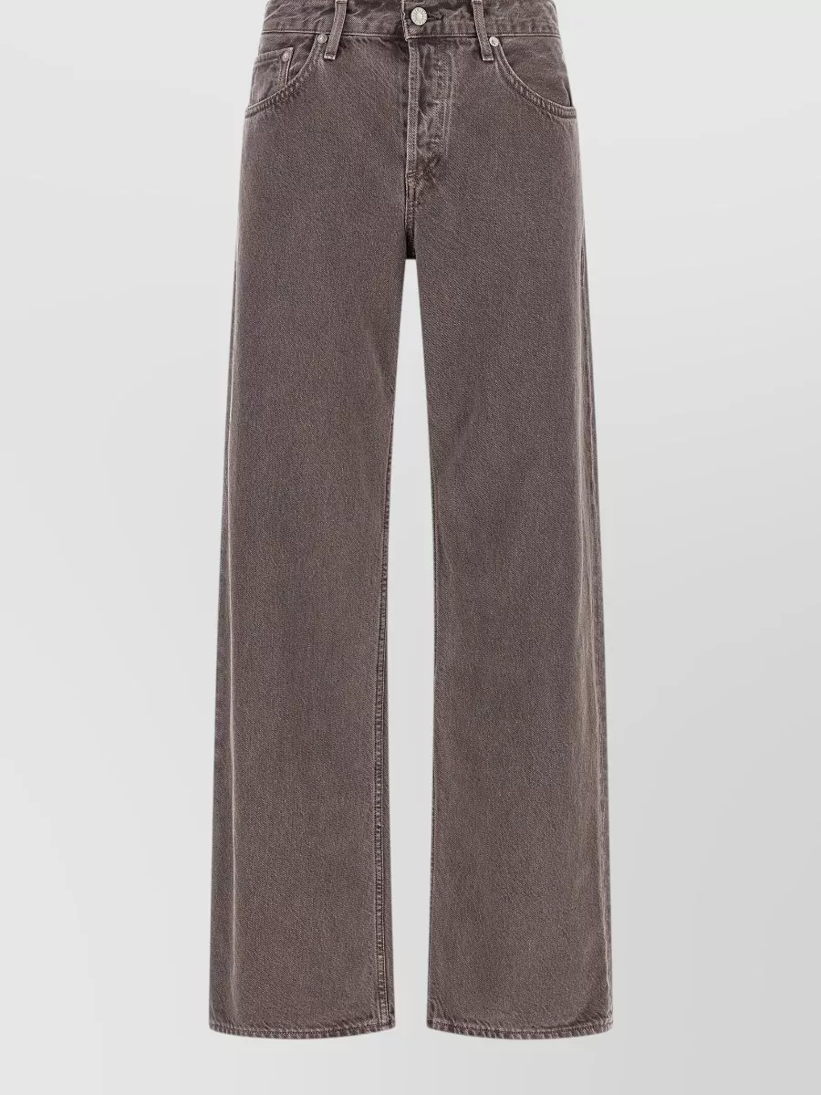 Agolde Denim Low-Rise Wide-Leg Jeans