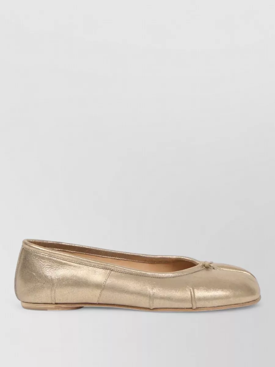 Maison Margiela New Split Toe Metallic Ballerina Shoes In Animal Print