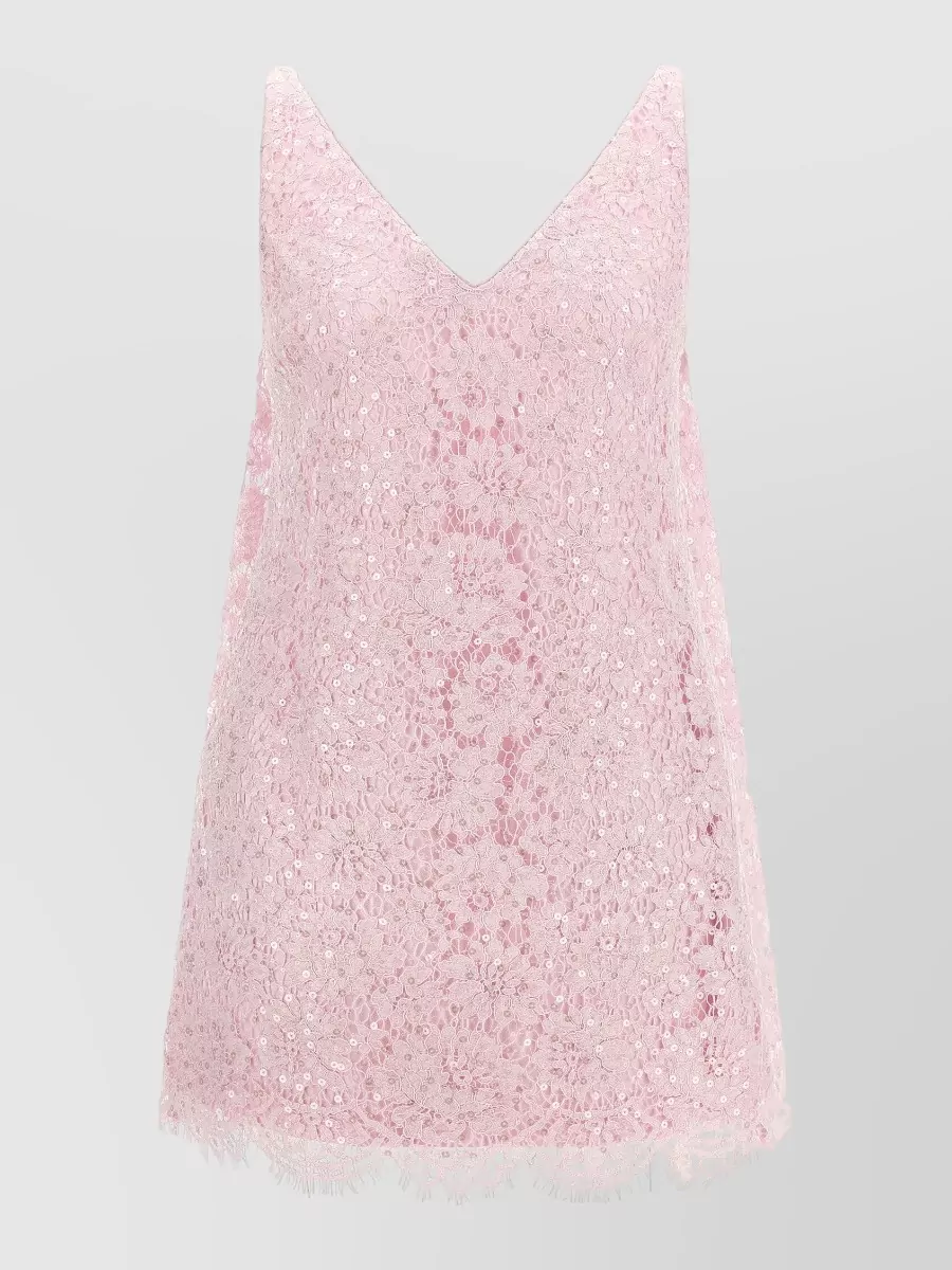 Self-Portrait sequin floral lace mini dress