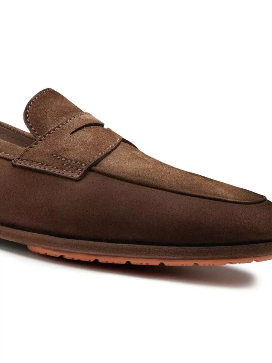 Santoni Suede Loafers
