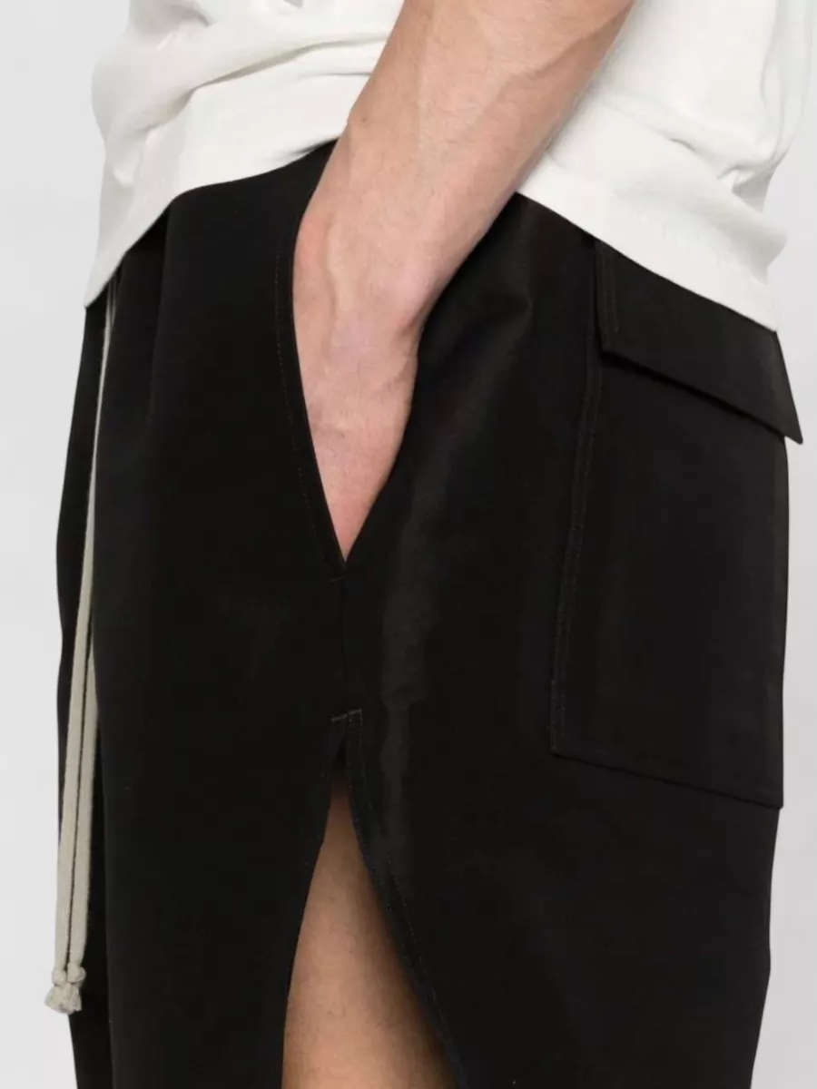 Rick Owens Cotton Nylon Drop-Crotch Shorts