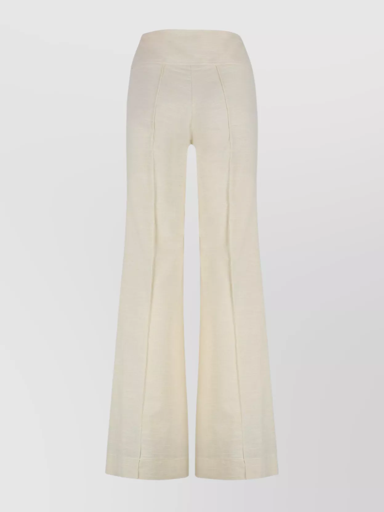 Versace Jeans Couture Off-white Baroque Buckle Trousers In White