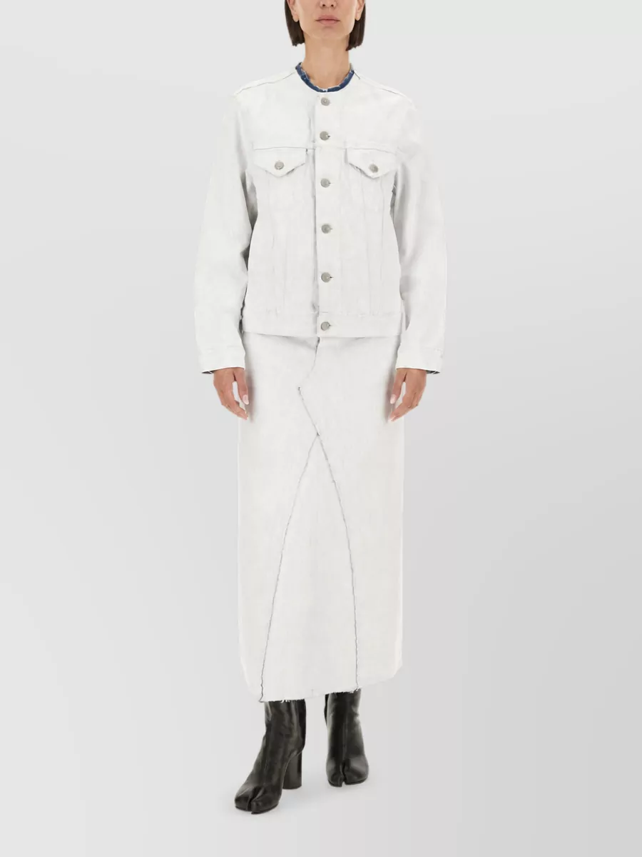Maison Margiela Cotton high-rise midi skirt