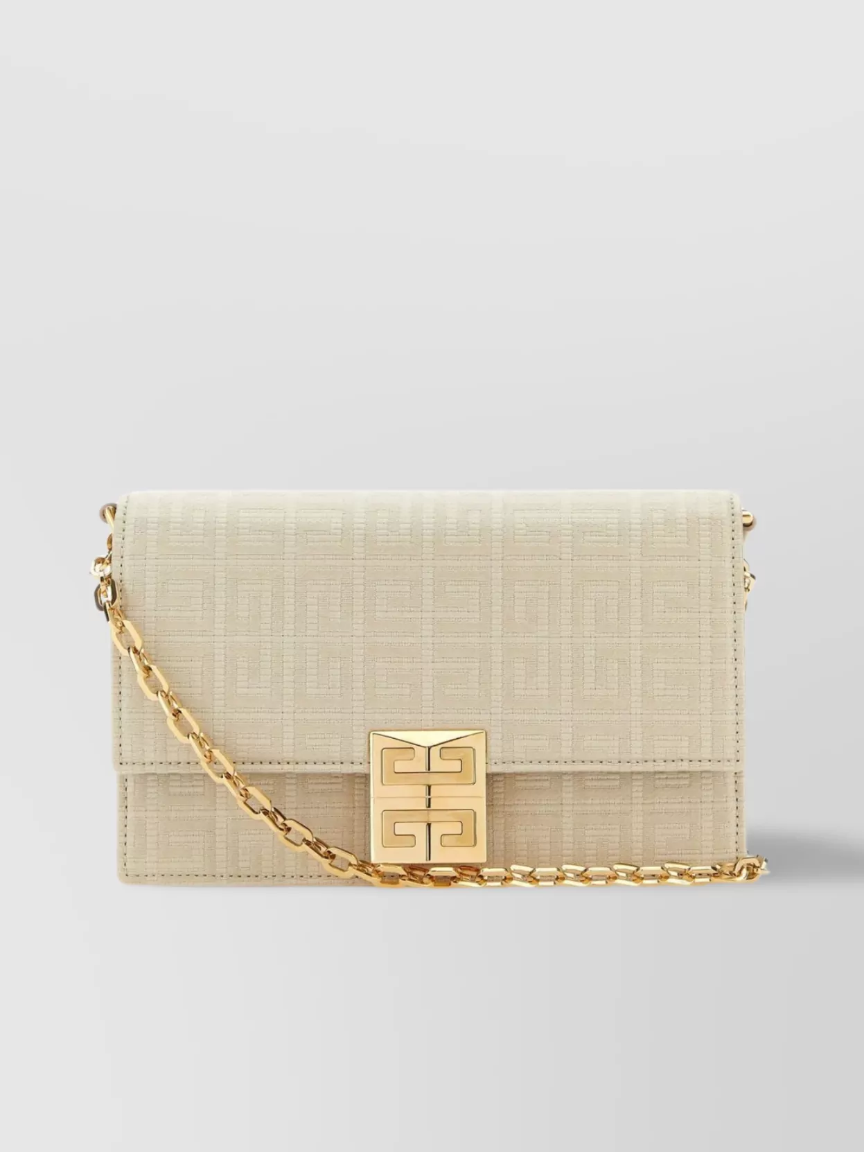 Shop Givenchy Small 4g Shoulder Bag In Sand Fabric In Cream
