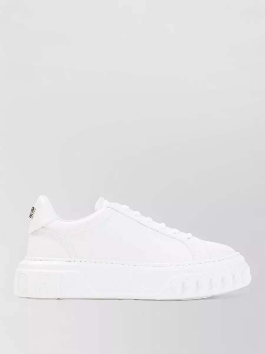 Casadei Leather Lace-Up Sneakers