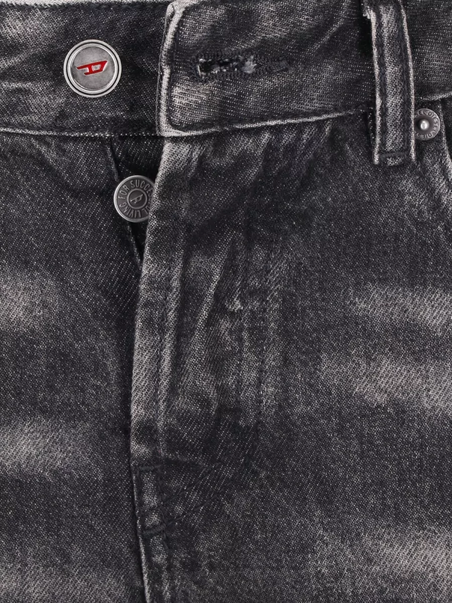 Diesel Denim mid-rise straight-leg jeans