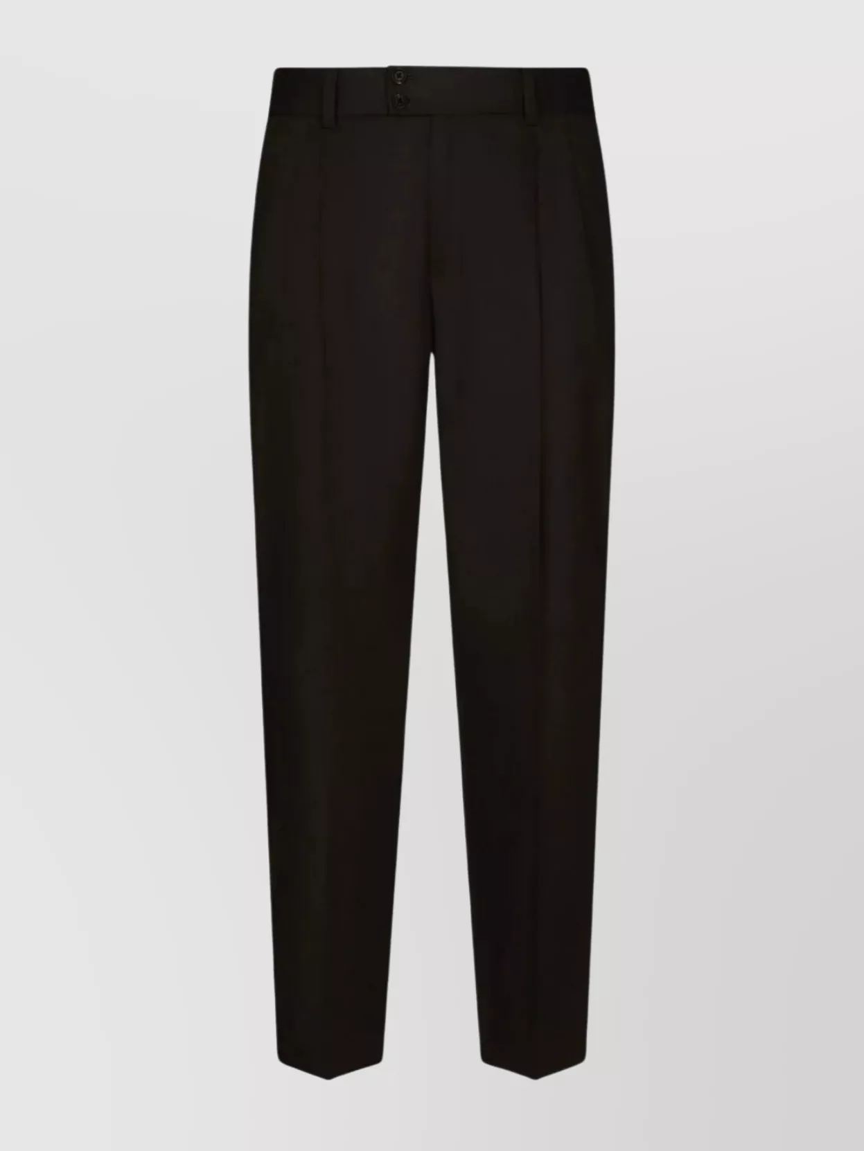 Shop Dolce & Gabbana Tailored Cotton Trousers With Double Pleats In Brown