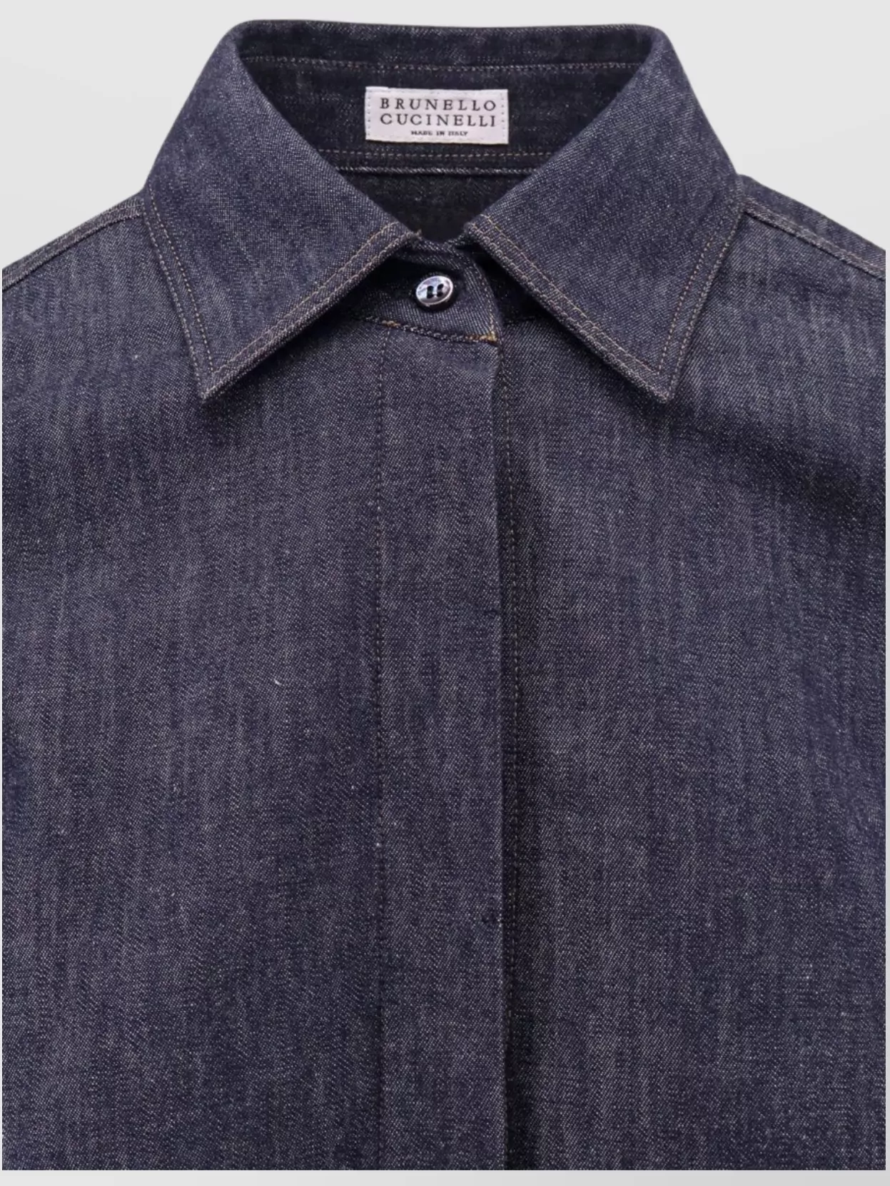 Brunello Cucinelli Monili Bead-embellished Denim Shirt