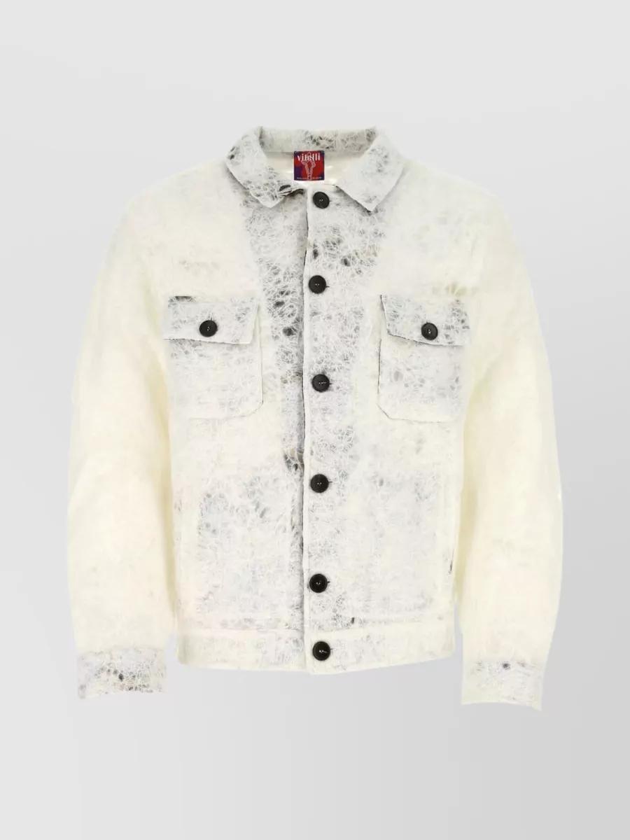 Shop Vitelli Regenerated Yarns Loose Fit Jacket In White
