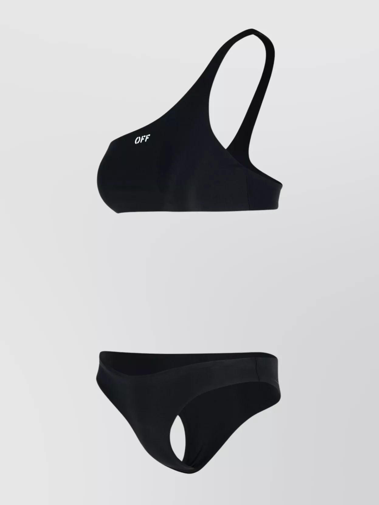 Off-White One-Shoulder Bikini Top Polyamide Blend