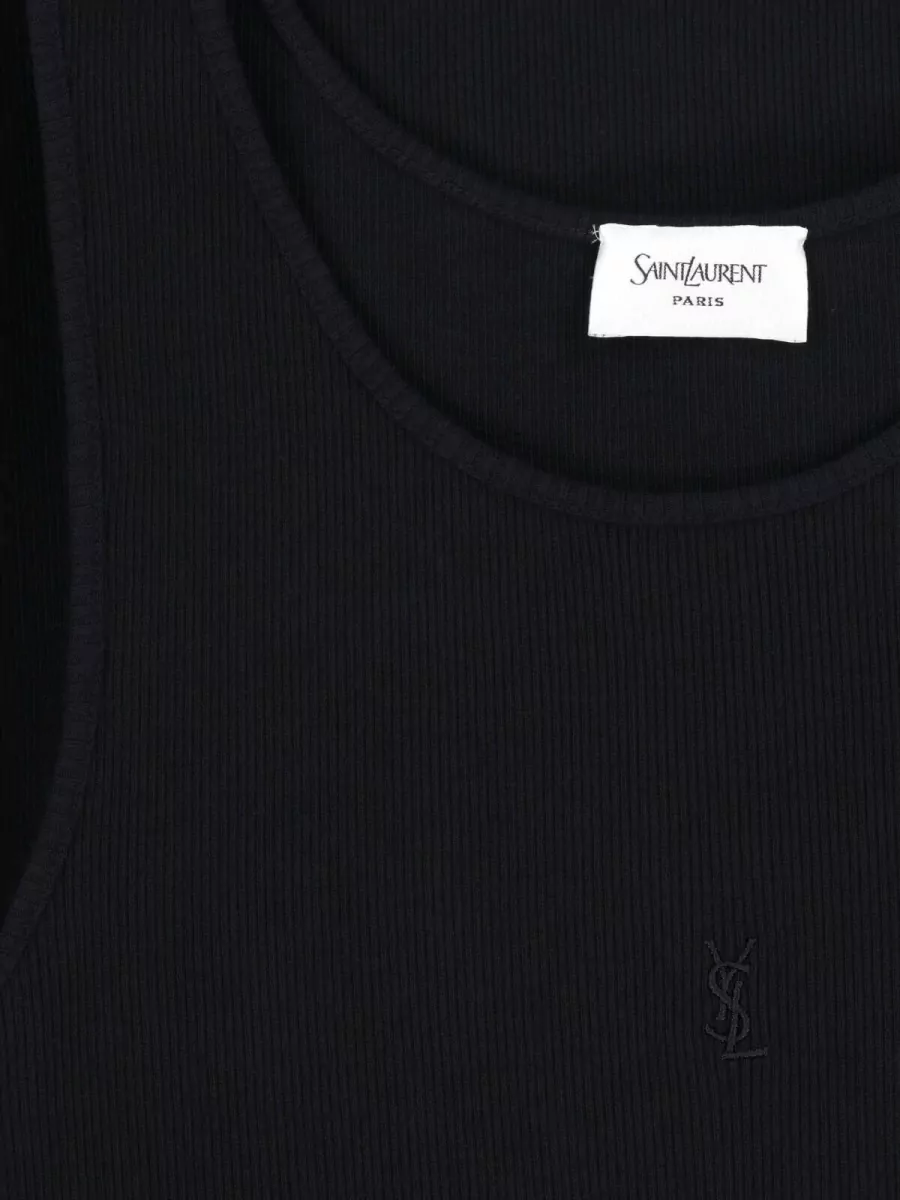 Saint Laurent Ribbed Mini Dress