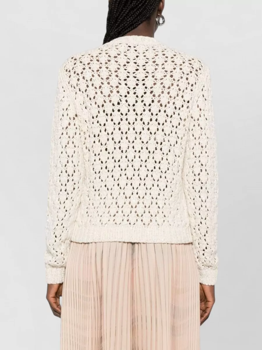 Fabiana Filippi Knit Sweater Crew Neck Long Sleeves