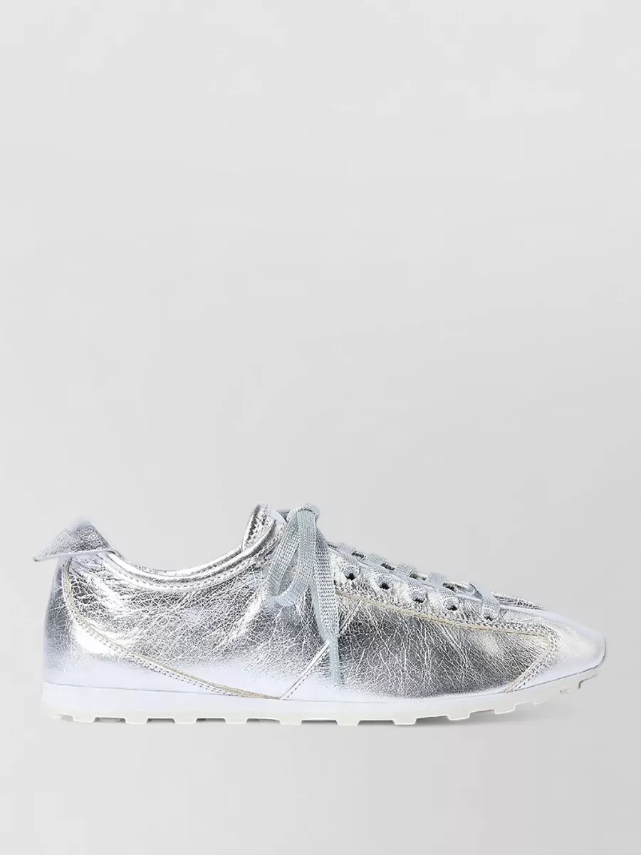 Jacquemus Leather Low-Top Lace-Up Sneakers
