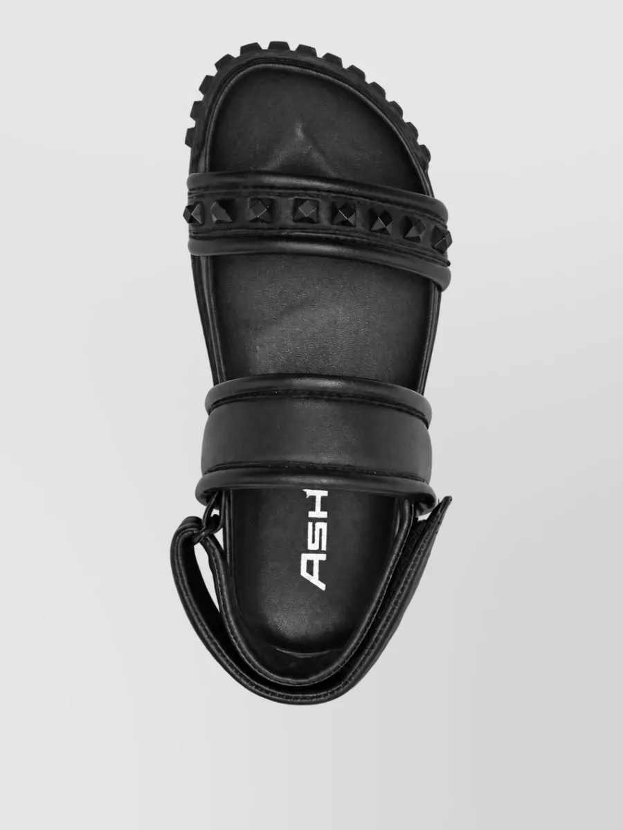 Ash Leather Slides