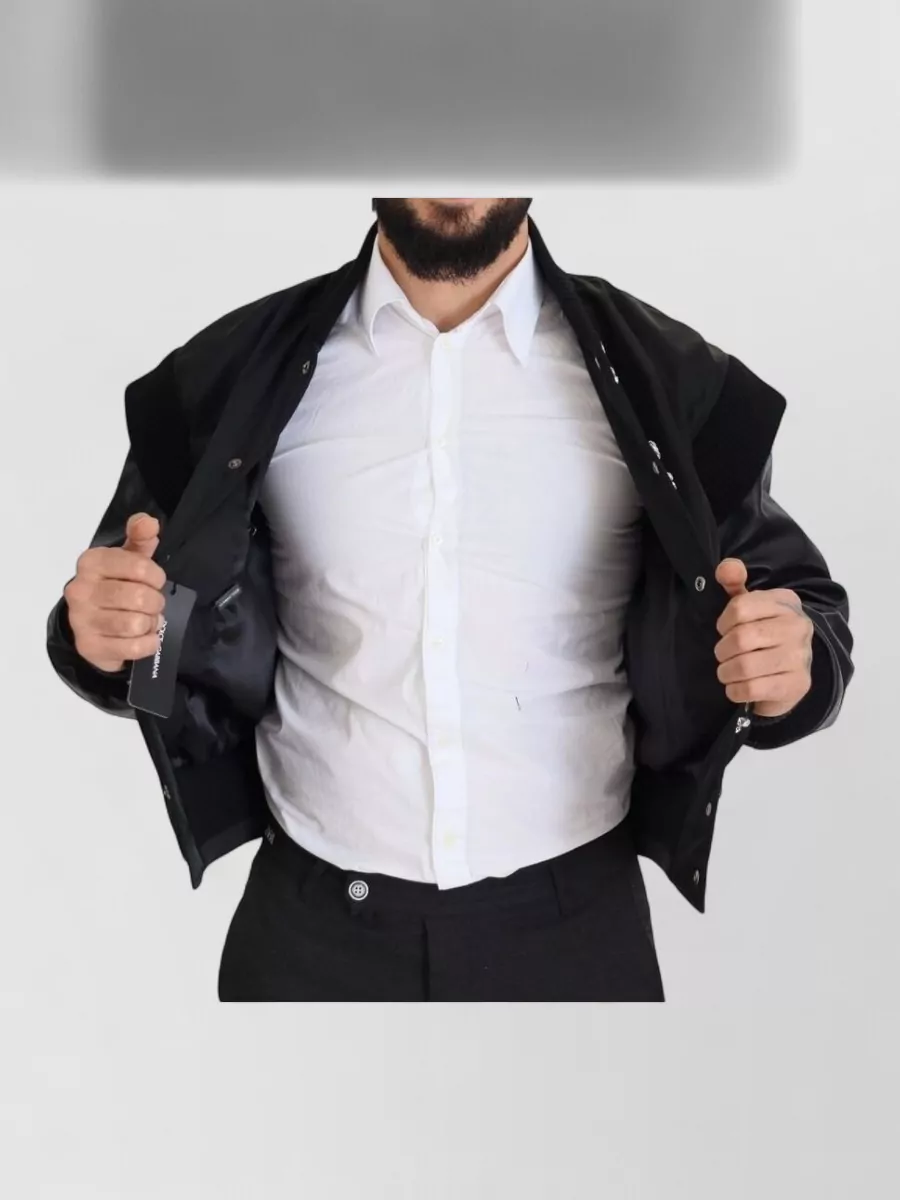 Dolce&Gabbana Leather Single-Breasted Coat