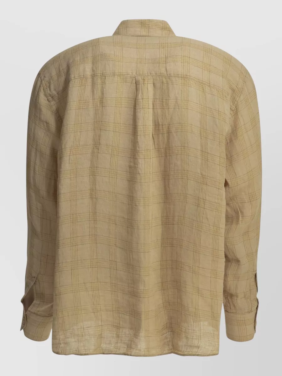 Our Legacy Linen Checked Long-Sleeve Shirt