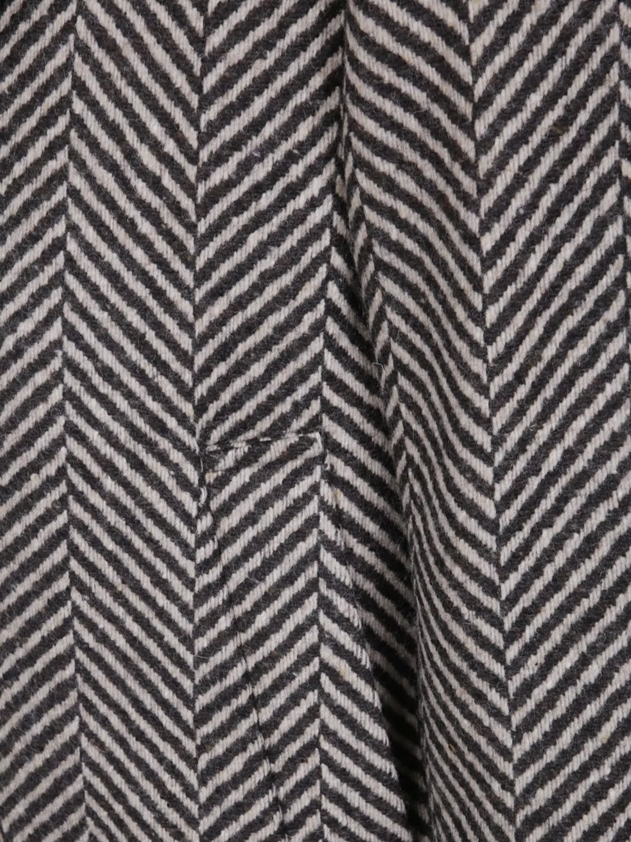 Emporio Armani Midi Coat With Chevron Design And Lapel