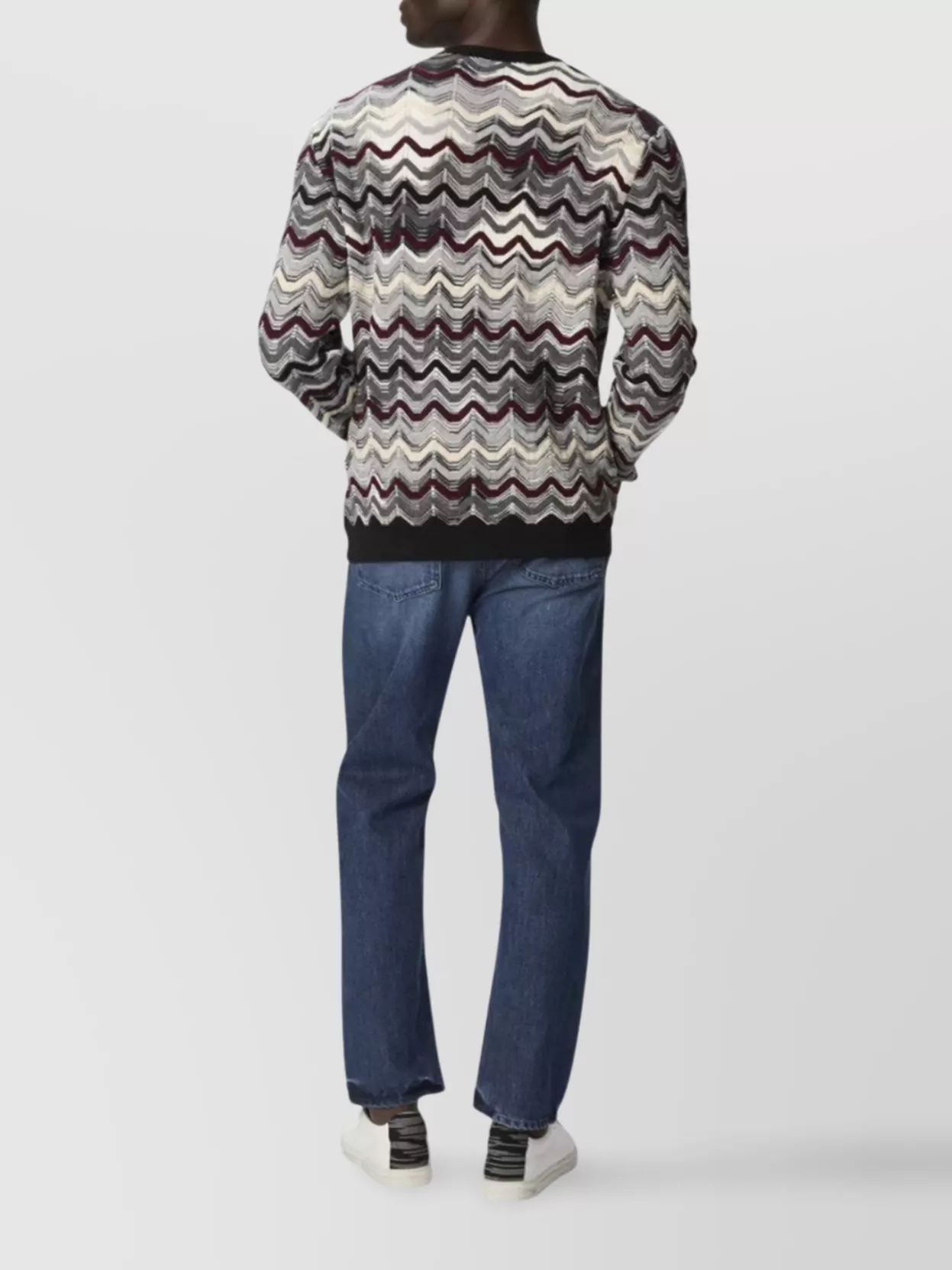 Missoni Geometric Pattern Crew Neck Long Sleeve Sweater