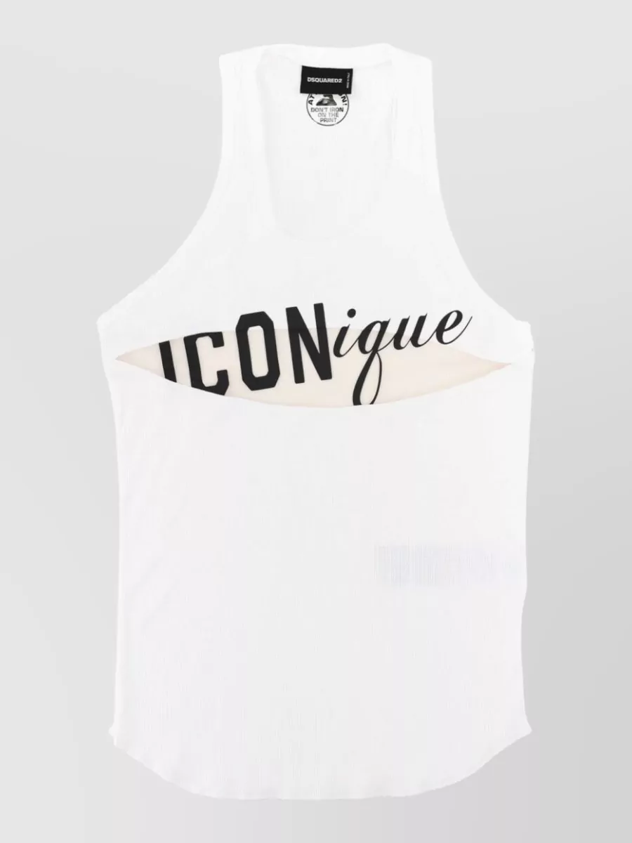 Dsquared2 cotton cutout tank top